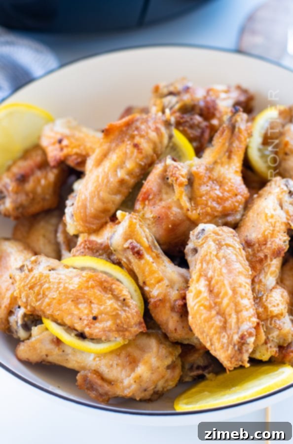 Air Fryer Lemon Pepper Wings 19 A final shot of Air Fryer Lemon Pepper Wings.