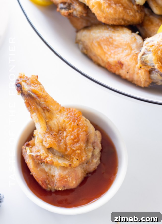 Air Fryer Lemon Pepper Wings 8 Delicious air fryer chicken wings ready to serve.