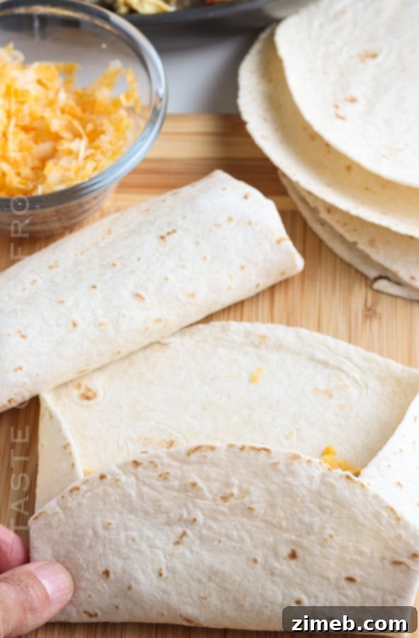 Sunrise Burrito Wraps 10 Soft tortillas laid out, ready to be filled for breakfast burritos.