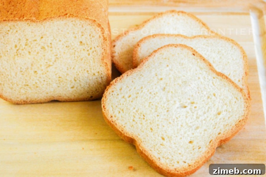 Perfect Bread Machine White Bread 19 A glorious loaf of fluffy white bread, ready to be enjoyed.