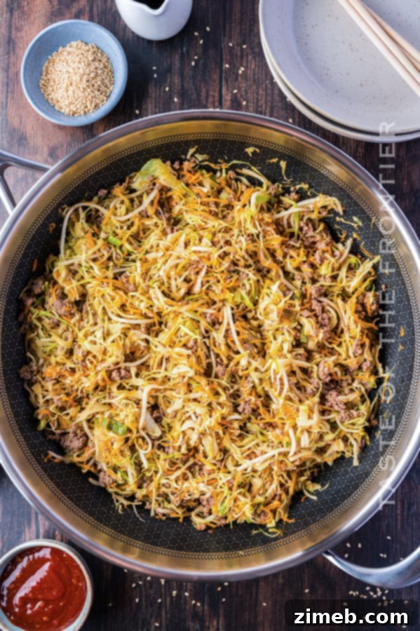 Inside Out Egg Roll 8 one skillet egg rolls recipe