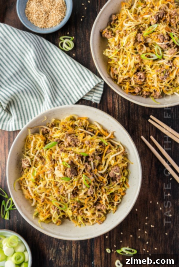 Inside Out Egg Roll 3 easy dinner Egg Roll Bowl