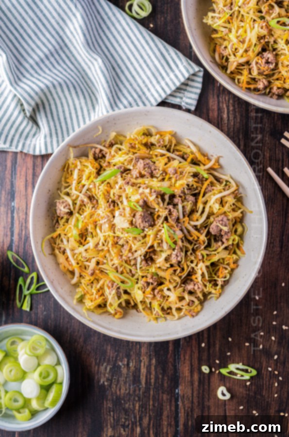Inside Out Egg Roll 19 one pan egg roll dinner
