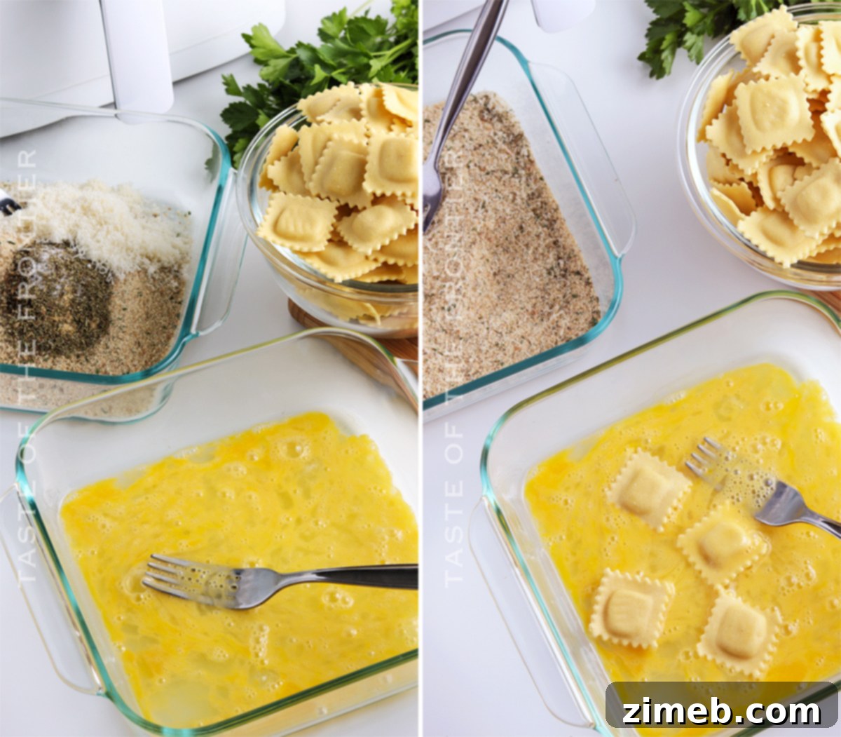 Crispy Air Fryer Ravioli 6 how to make Air Fryer Ravioli