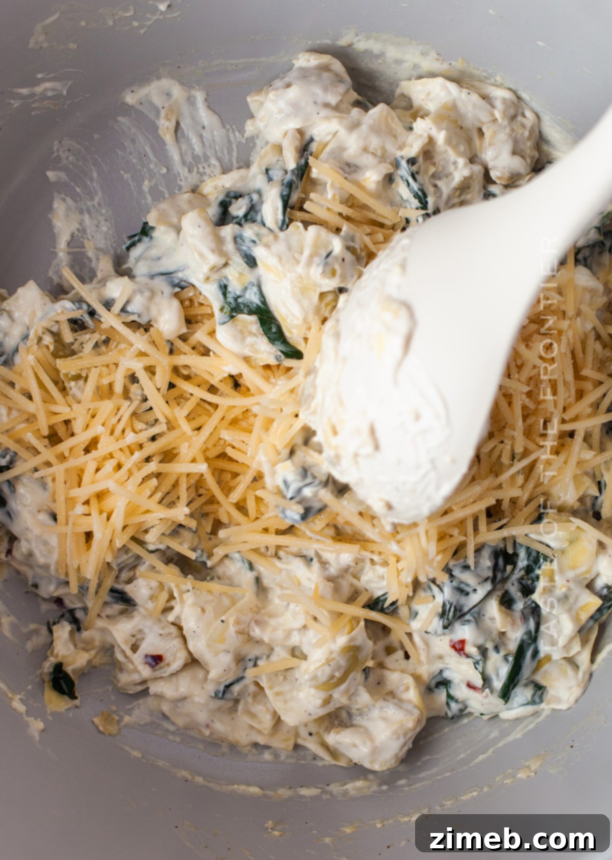 Creamy Spinach Artichoke Stuffed Mushrooms 9 cheesy mushrooms