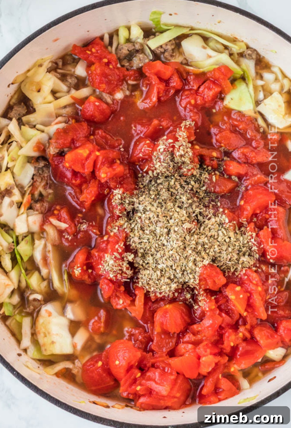Stuffed Cabbage Soup 9 Easy Cabbage Roll Soup simmering in a slow cooker, a hassle-free method.