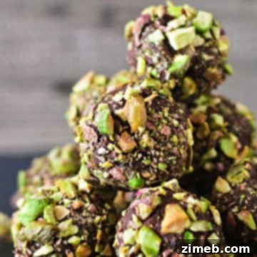 Effortless Chocolate Bliss 18 Dark Chocolate Pistachio Truffles