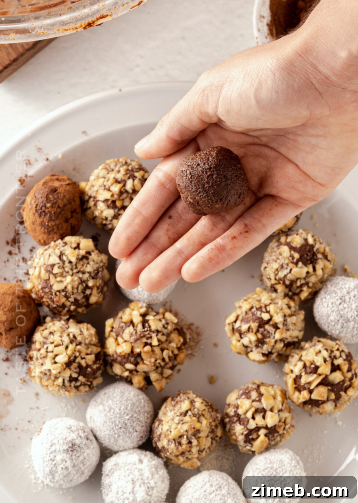 Effortless Chocolate Bliss 9 homemade truffles