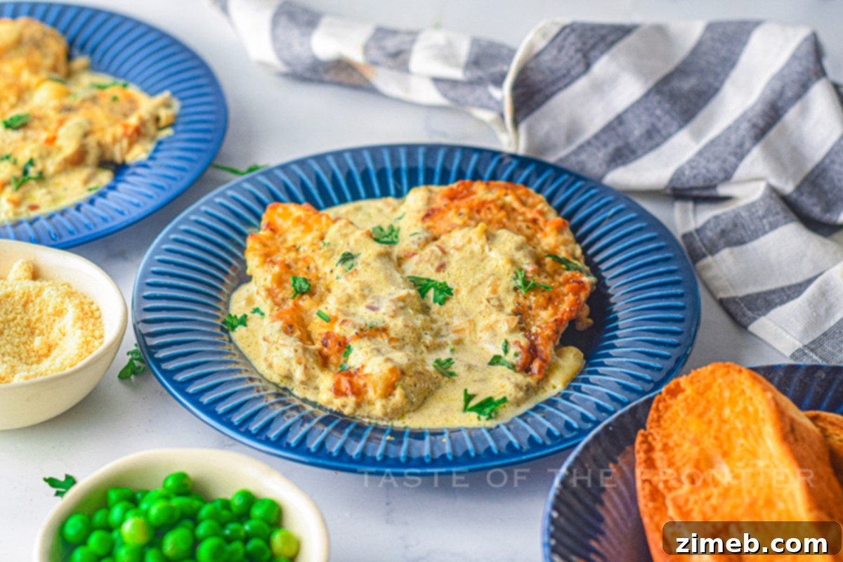 Dreamy Creamy Air Fryer Garlic Chicken 20 Finished creamy garlic chicken dinner in the air fryer.