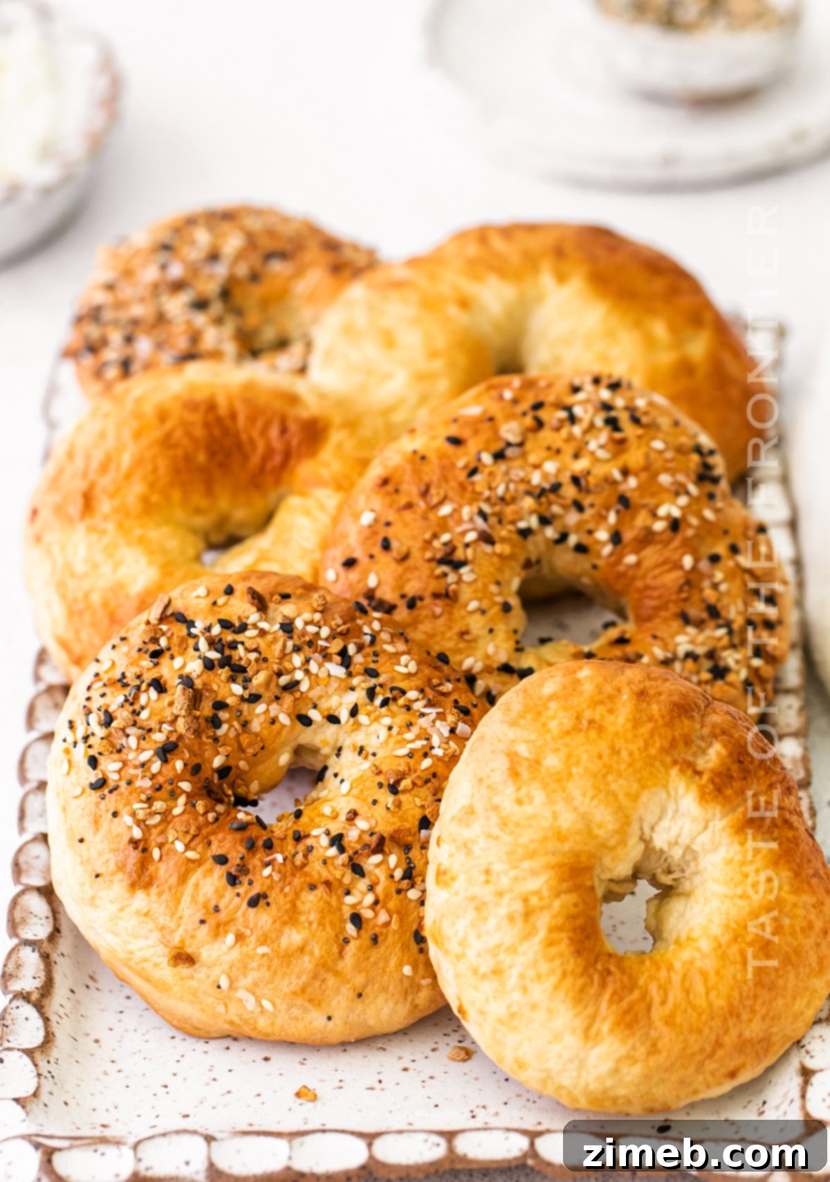 Warm and Chewy Air Fryer Bagels