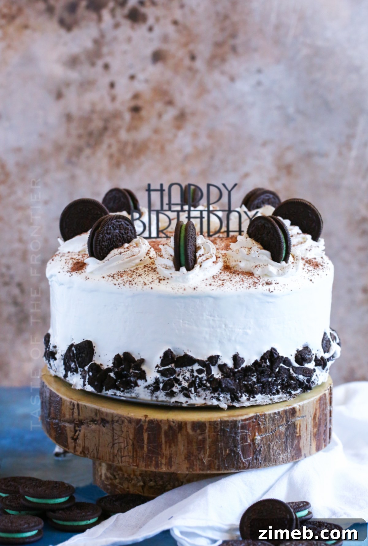 Refreshing Mint Chocolate Chip Ice Cream Cake 3 Mint Chocolate Chip Ice Cream Cake layers