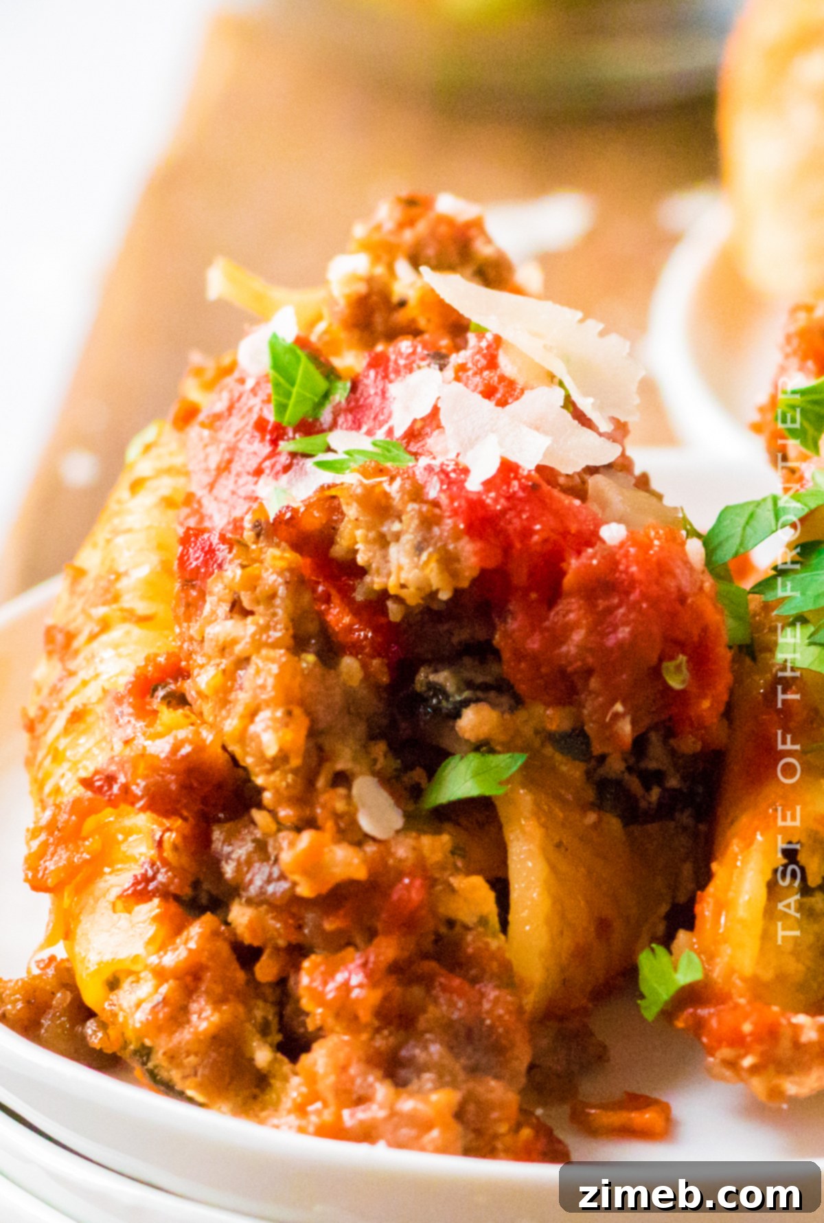 Set It and Forget It Stuffed Shells 3 Stuffed shells dinner, rich with marinara and cheese, ready to serve