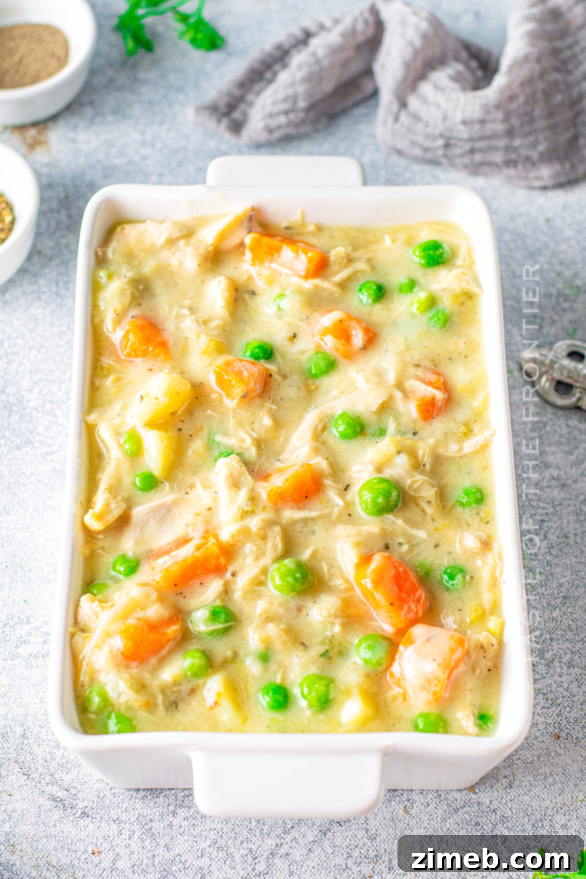 pot pie filling in the pressure cooker