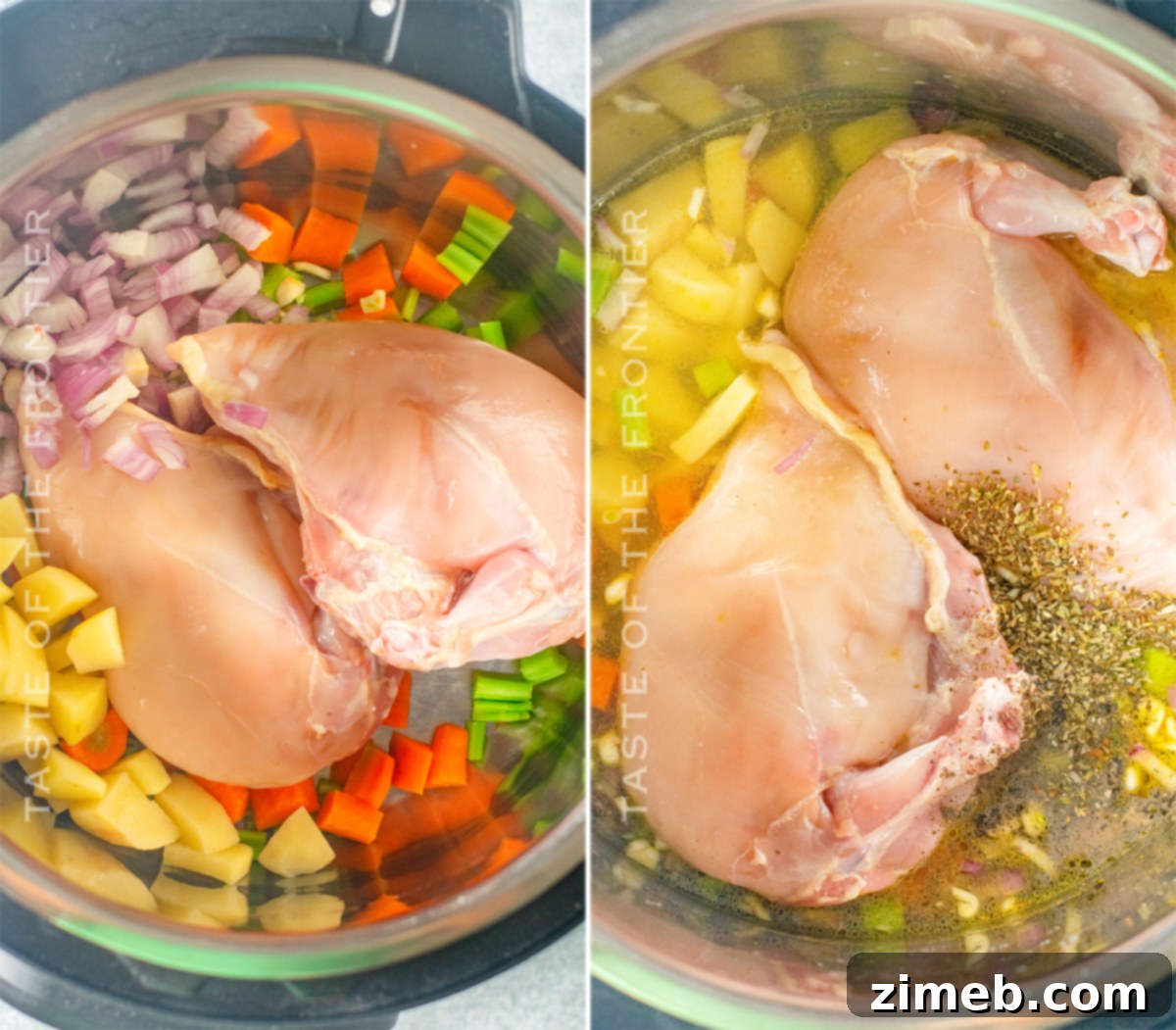 how to make Instant Pot Chicken Pot Pie