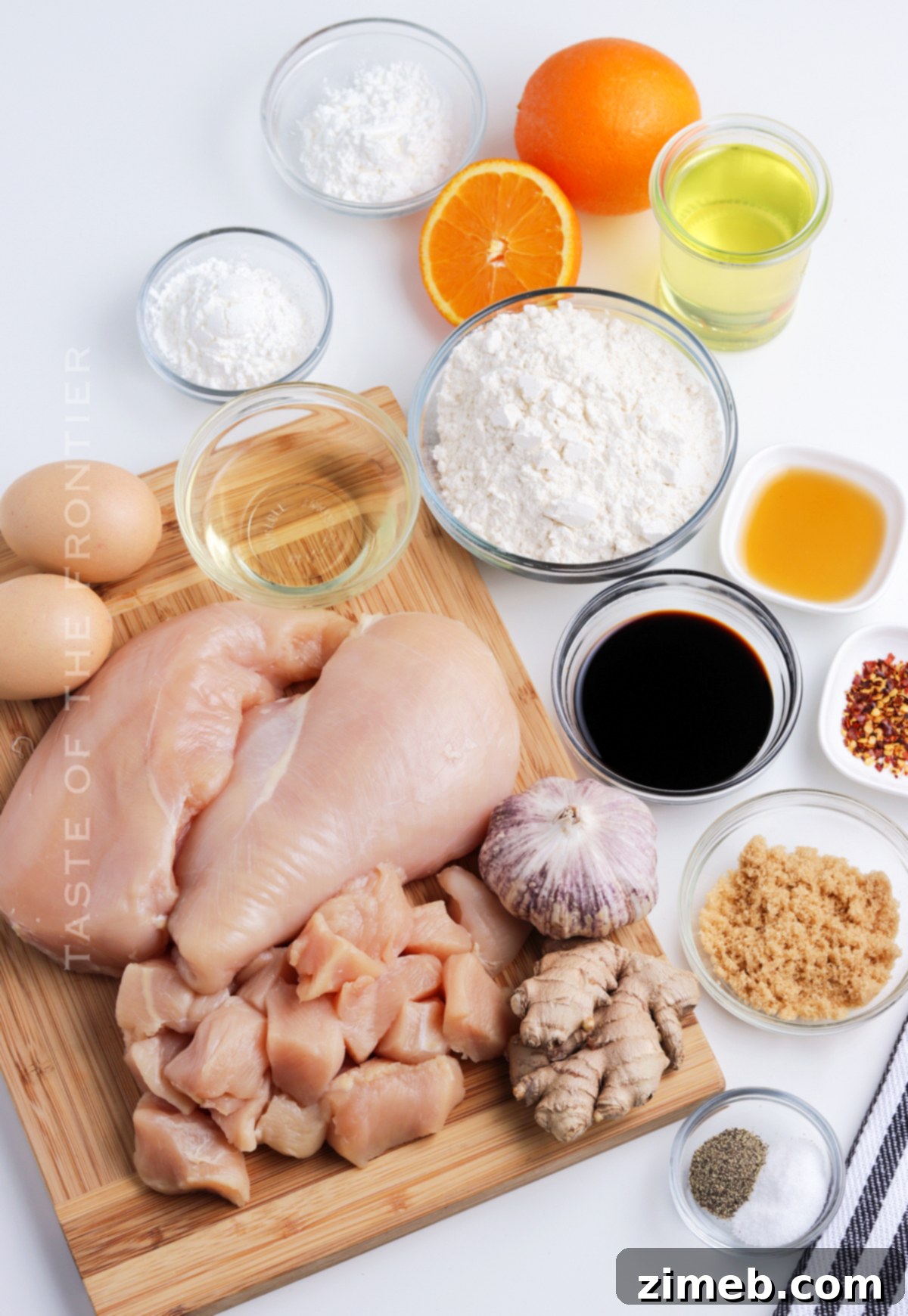 Crispy Orange Chicken 5 Essential ingredients for making delicious homemade Orange Chicken