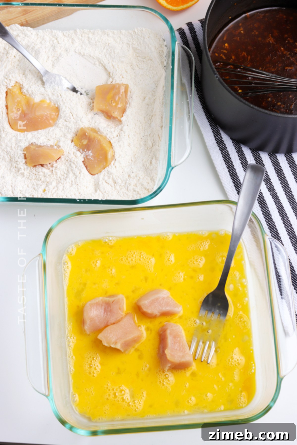 Crispy Orange Chicken 8 Orange chicken coating process