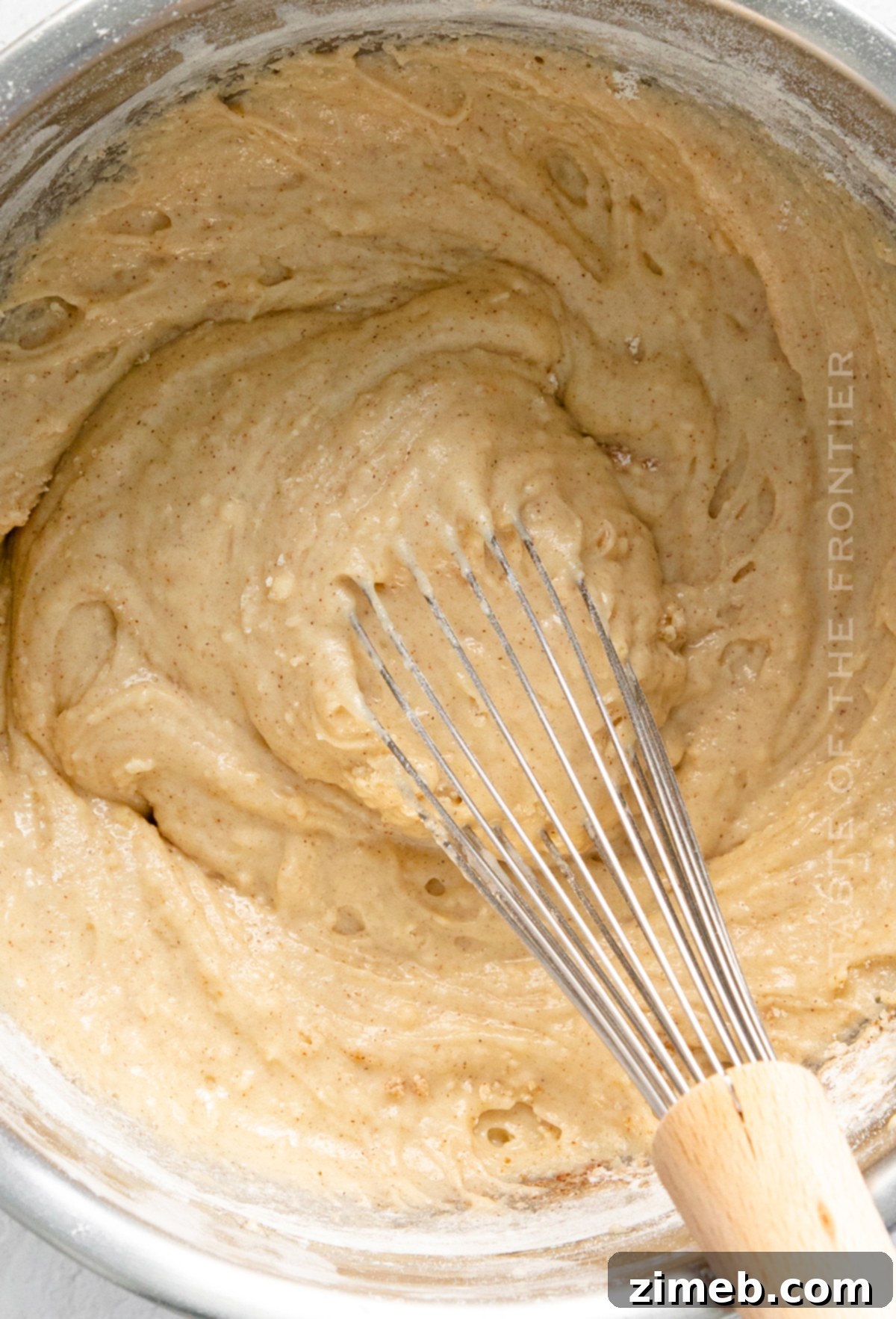 Cinnamon Crumb Muffins 7 Coffee Cake Muffin Batter ready for the crumb topping