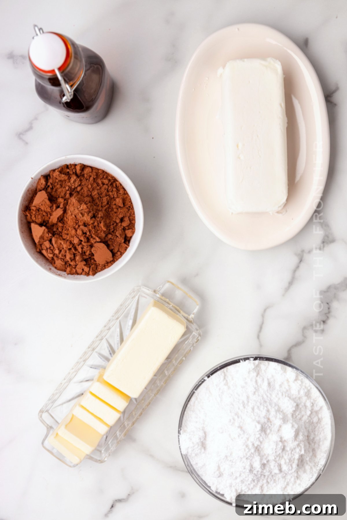 Ingredients for the Best Chocolate Buttercream Frosting