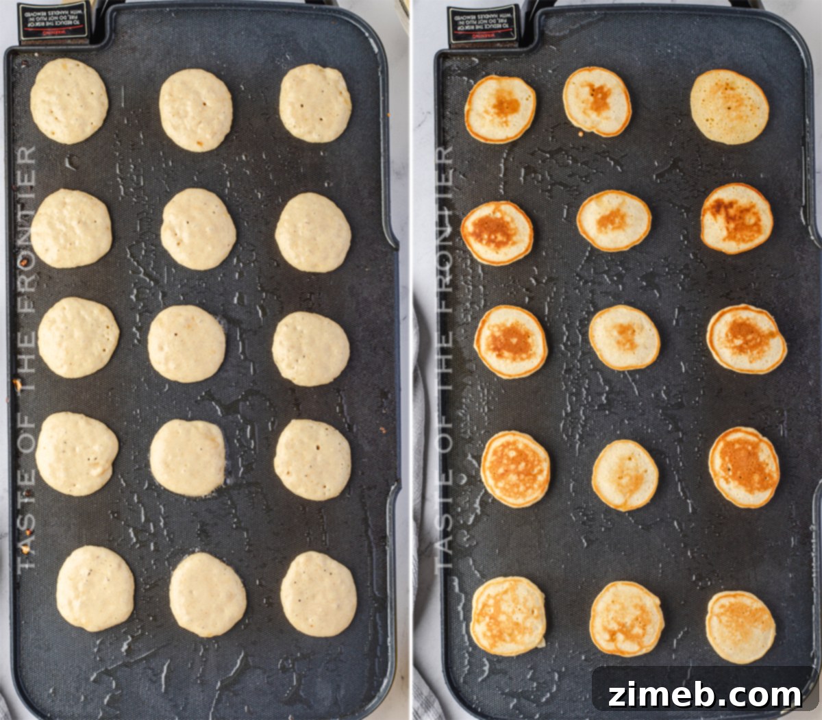 Silver Dollar Stacks 8 making mini pancakes