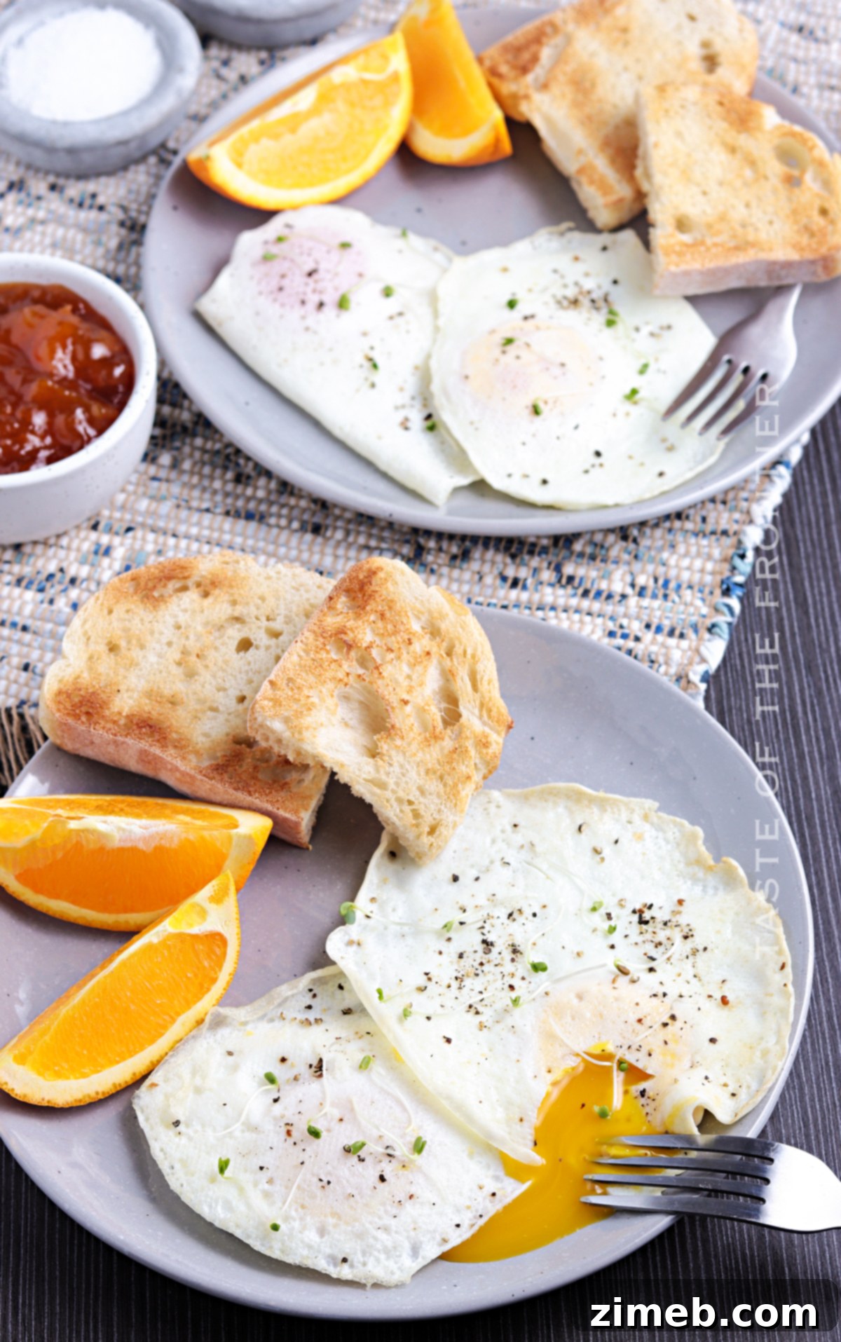 Sunrise Yolk 3 Runny Yolk Over Easy Eggs