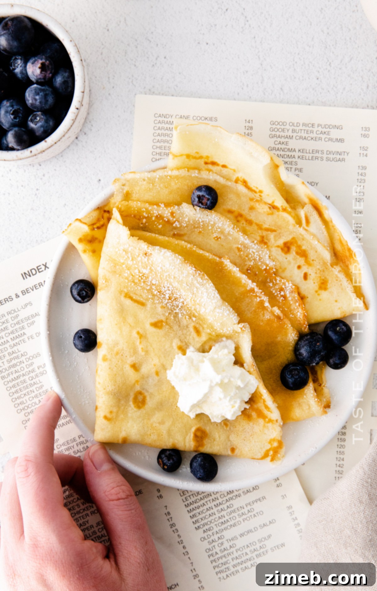 blueberry crepes