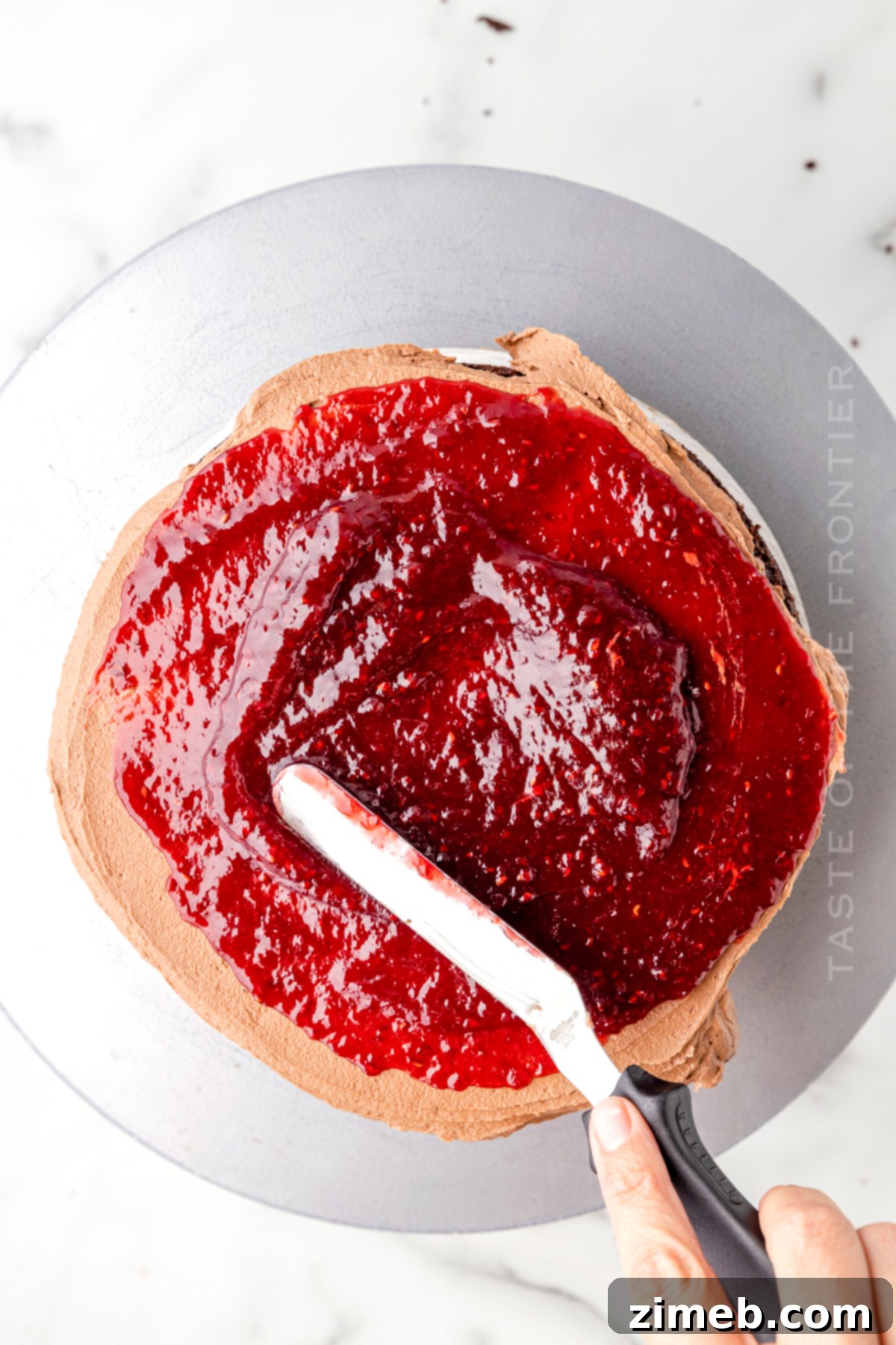 Decadent Raspberry Chocolate Dream 9 raspberry cake filling