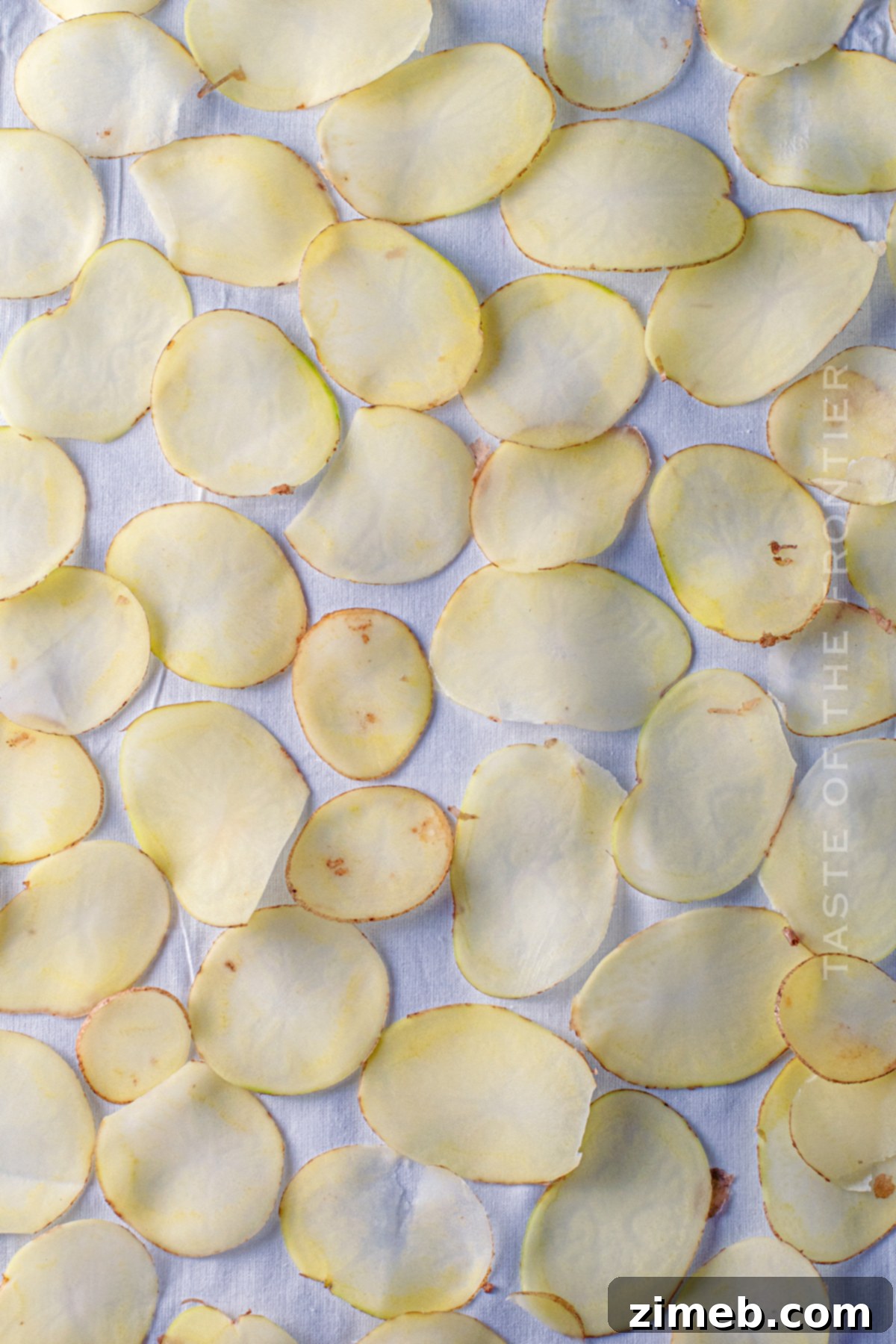 Crispy Air Fryer Potato Chips 8 drying the slices