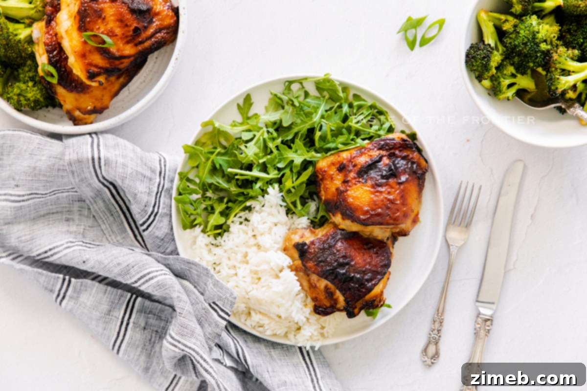 Sticky Honey Mustard Air Fryer Chicken Thighs 16 Air Fried Honey Mustard Chicken Dinner - A complete and satisfying meal