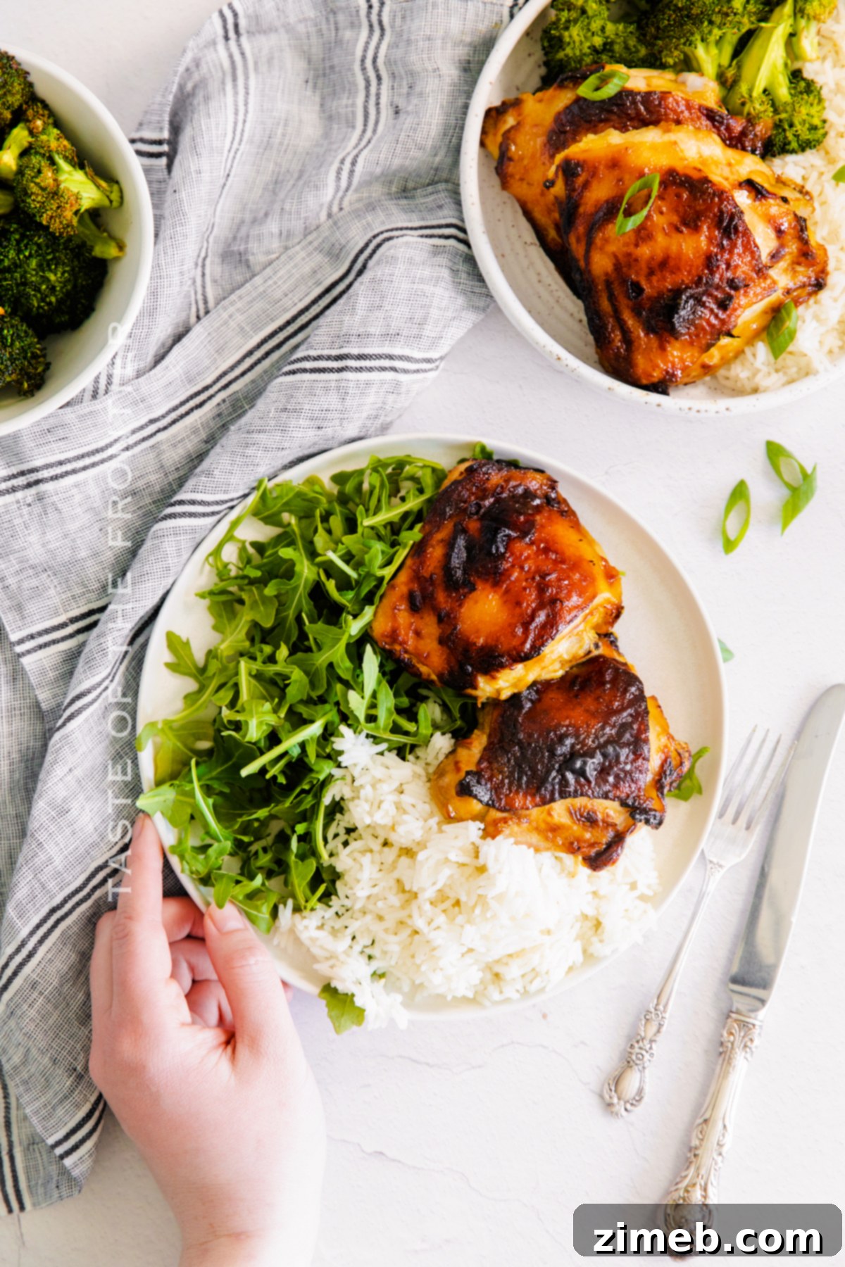 Sticky Honey Mustard Air Fryer Chicken Thighs 3 4-Ingredient Air Fryer Chicken Thigh Dinner: Simple and Flavorful!