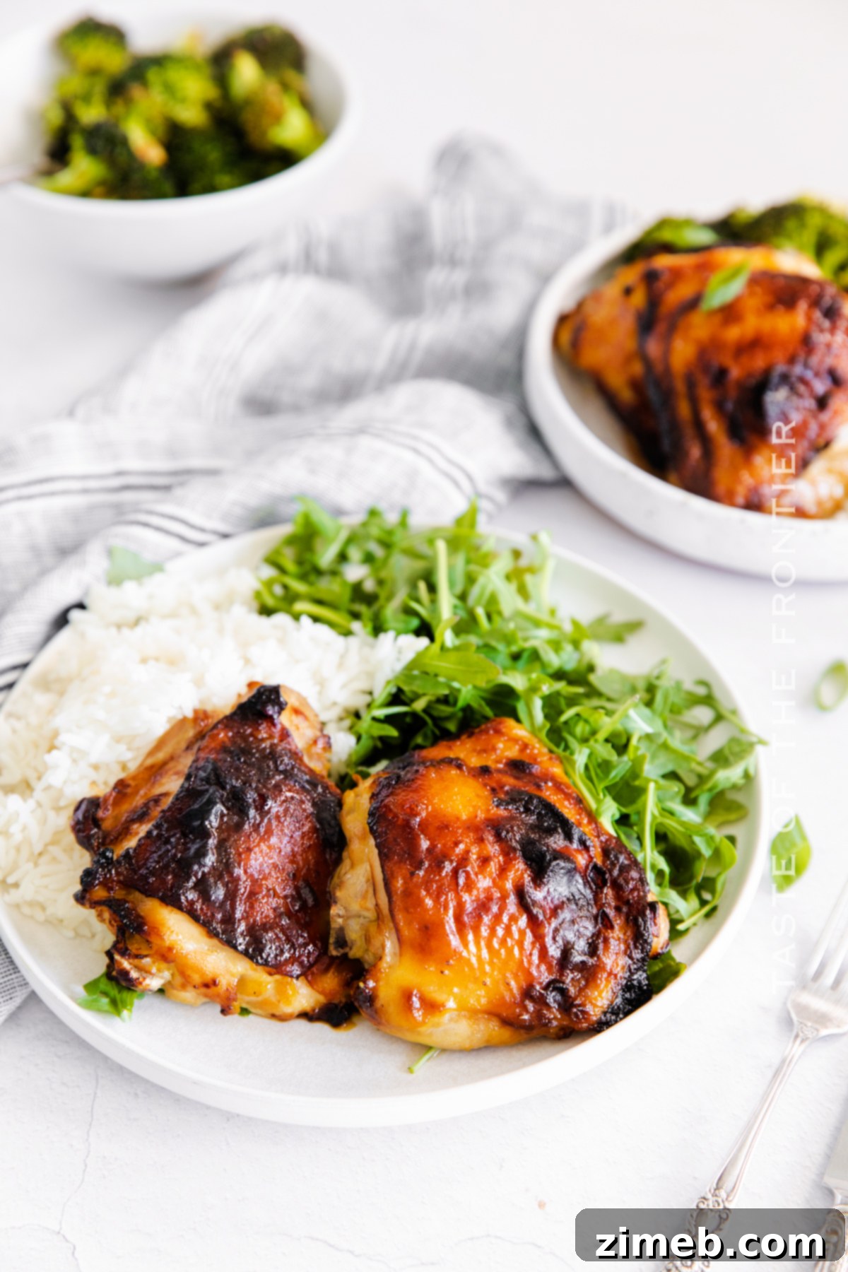 Sticky Honey Mustard Air Fryer Chicken Thighs 4 Delicious Honey Mustard Chicken cooked in an Air Fryer