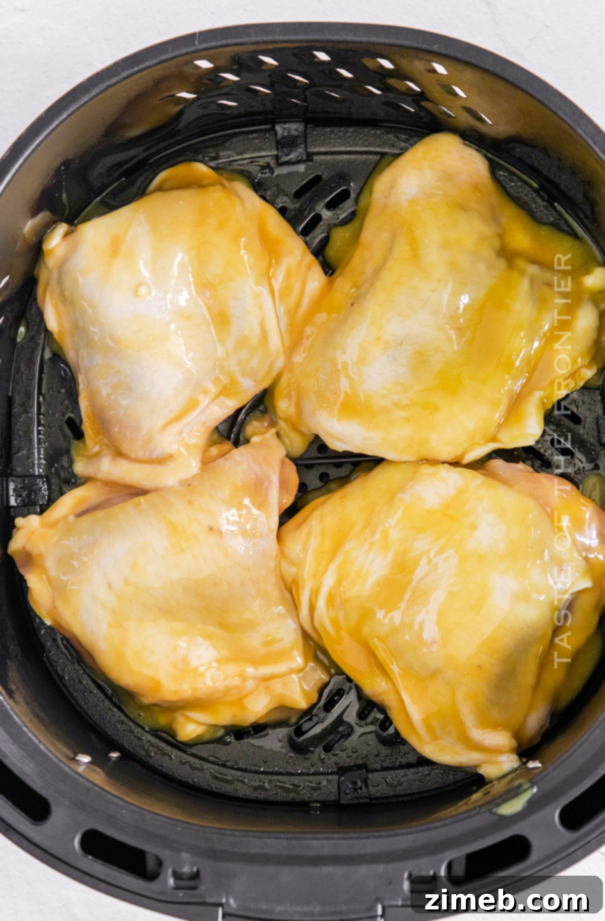 Sticky Honey Mustard Air Fryer Chicken Thighs 6 How to create Air Fryer Honey Mustard Chicken Thighs easily