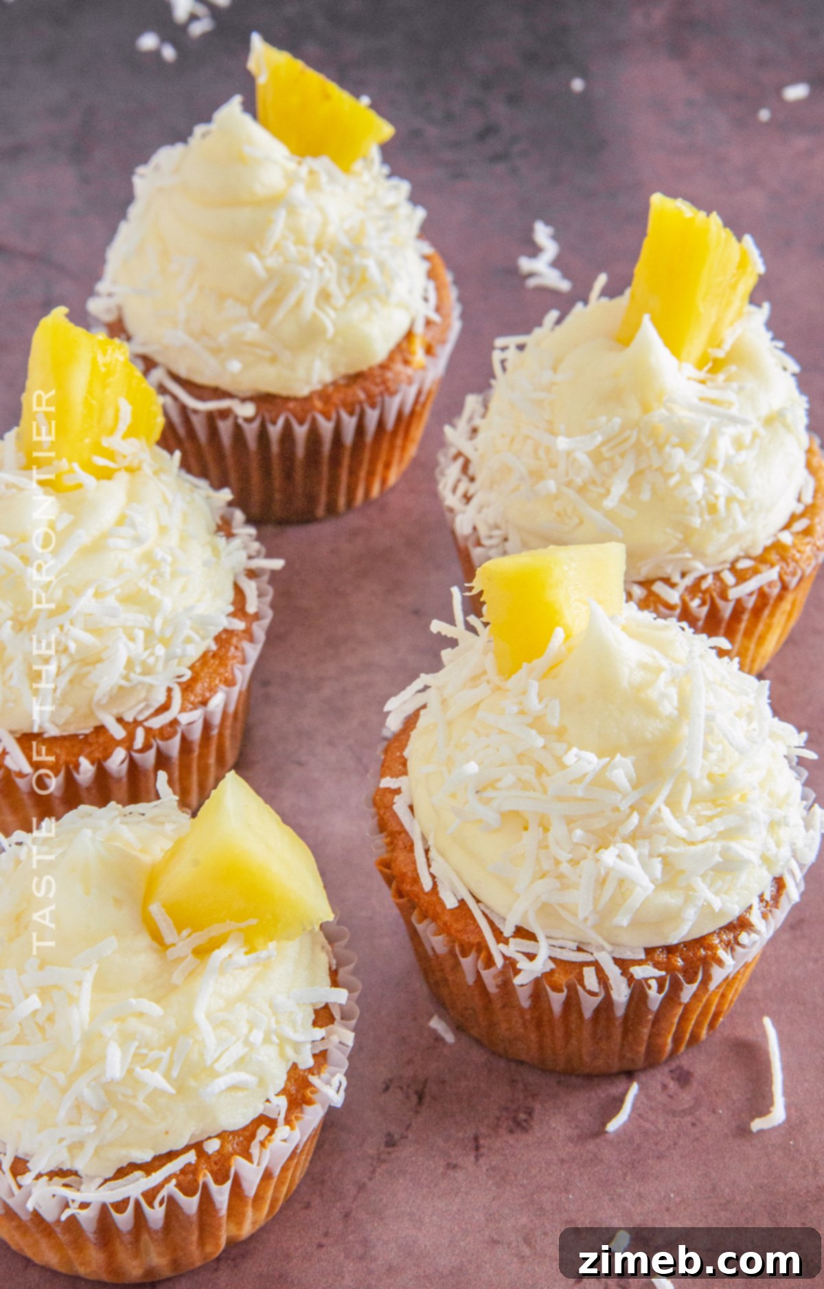 pineapple cupcakes with coconut