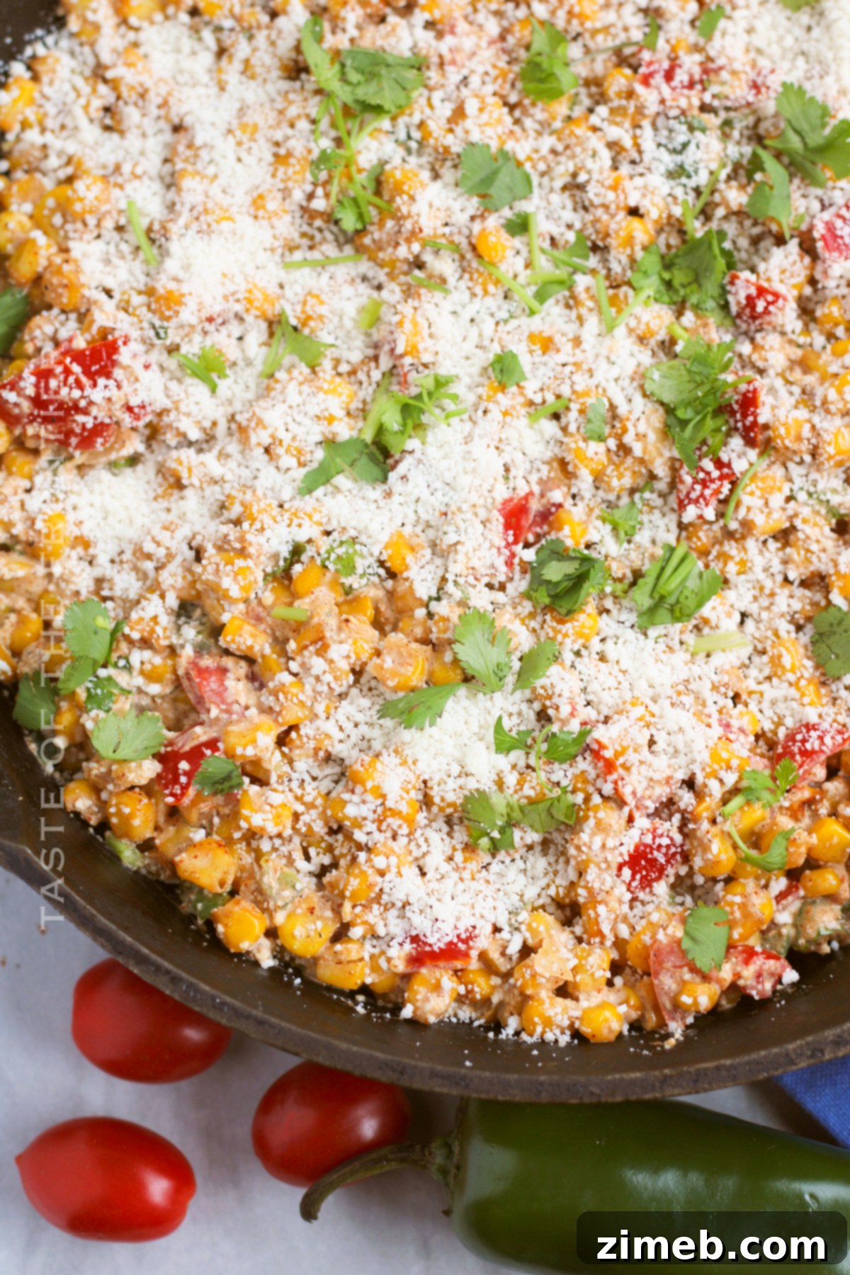 Zesty Mexican Street Corn Salad 3 Close-up of a bowl of Street Corn Salad, highlighting the colorful ingredients and creamy texture.
