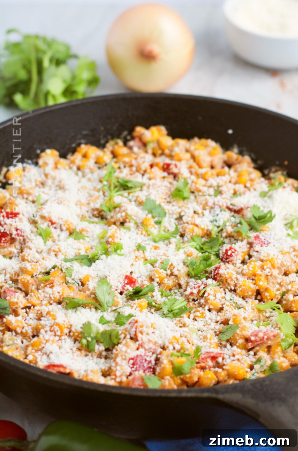 Zesty Mexican Street Corn Salad 4 A vibrant bowl of Mexican Street Corn Salad, perfect as an appetizer or side dish for any gathering.