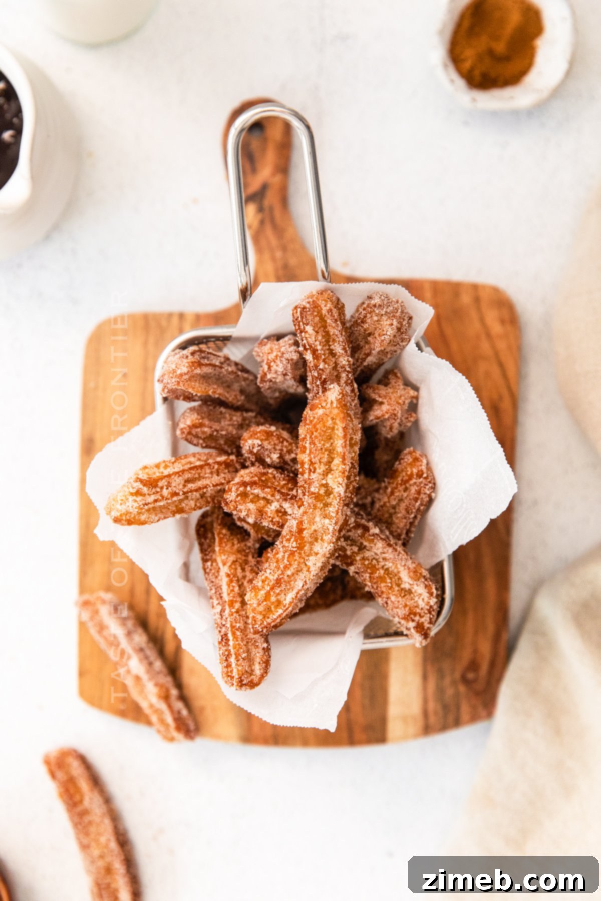 Homemade Churro Perfection 3 Authentic Spanish Churro served hot, coated with sugar and cinnamon.