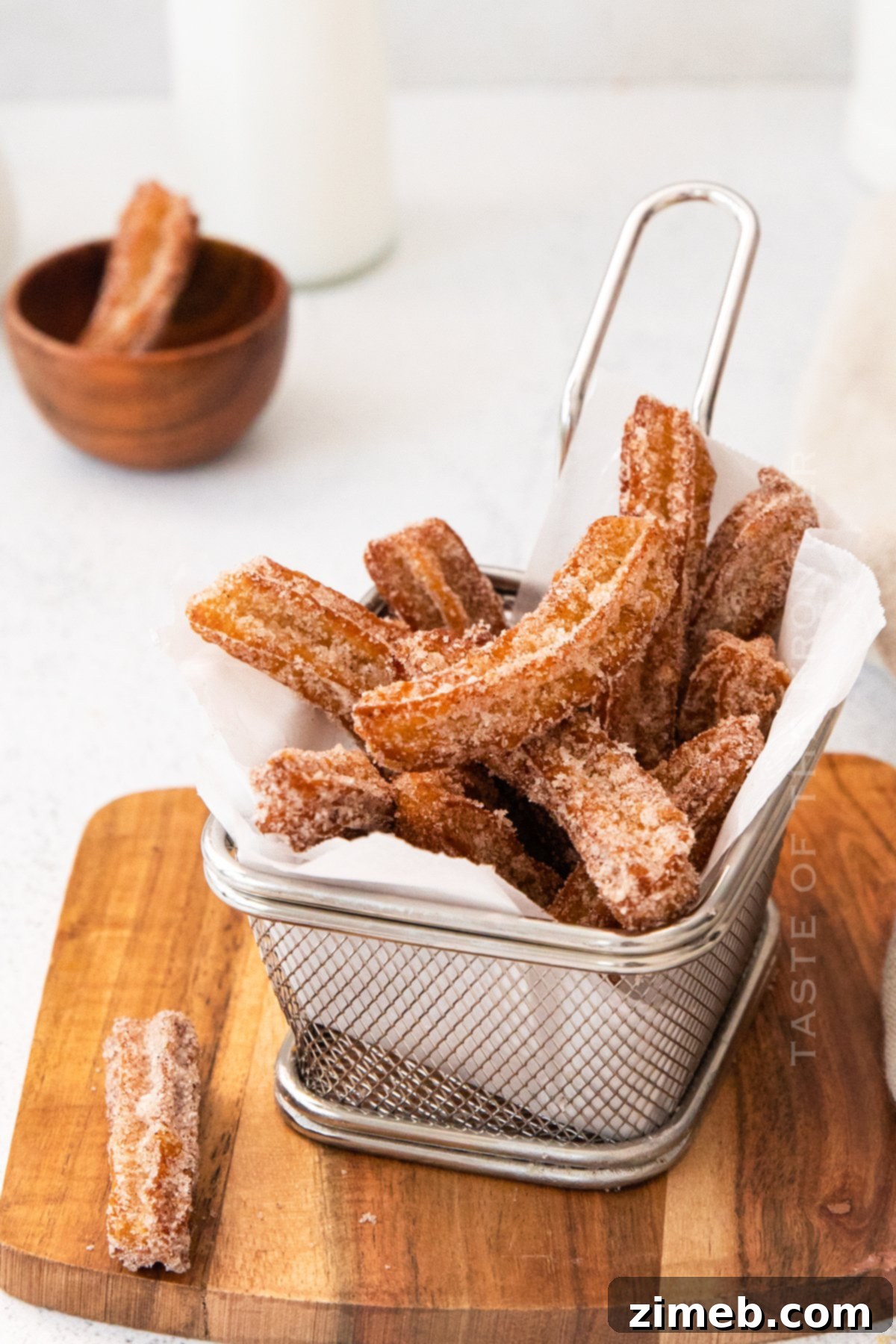 Homemade Churro Perfection 4 Delicious Churros recipe, freshly fried and coated in sweet cinnamon sugar.