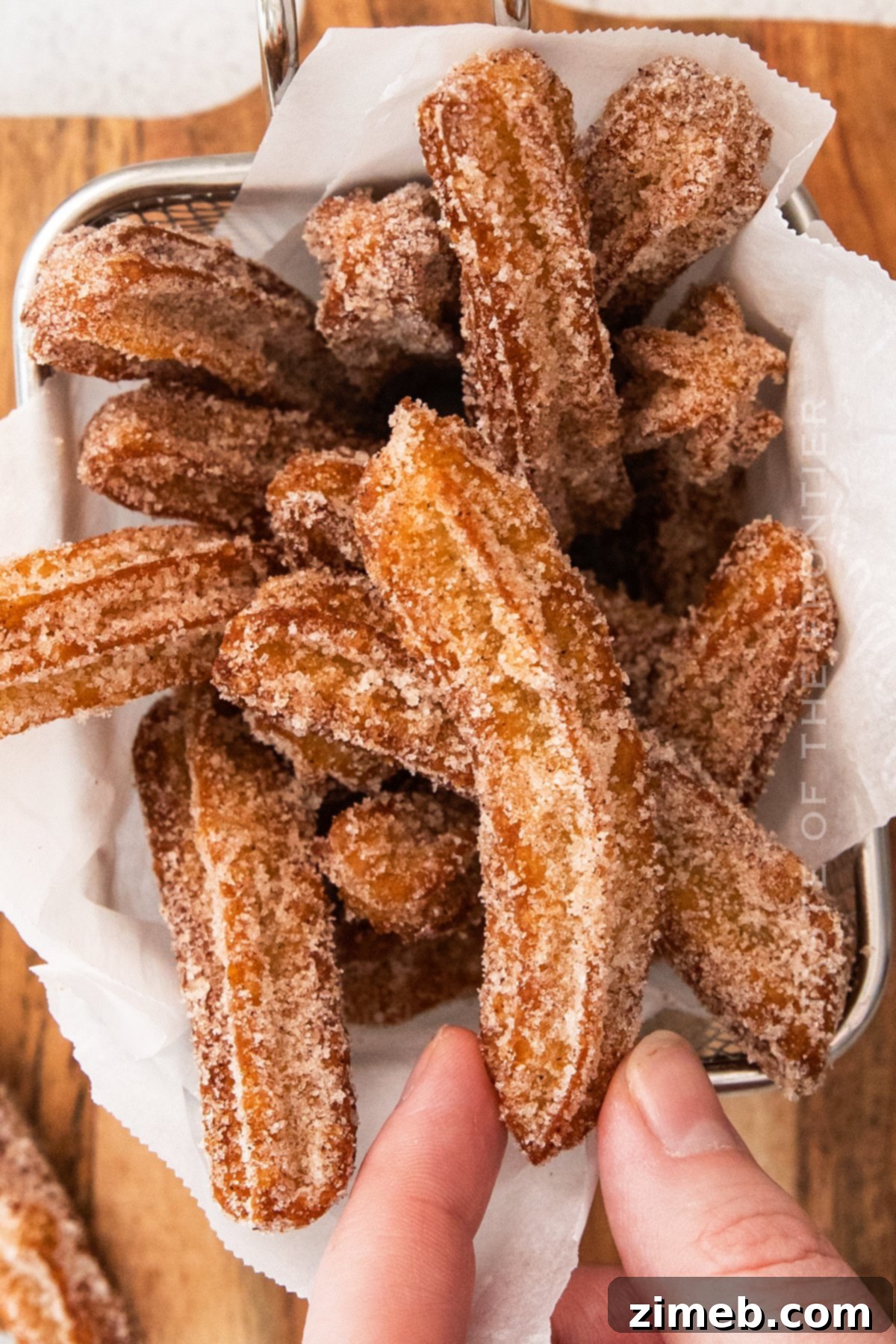 Homemade Churro Perfection 8 Freshly made churros, a perfect fair food recipe, ready to be enjoyed.