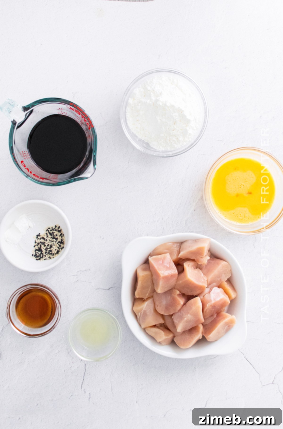 ingredients for Sesame Chicken