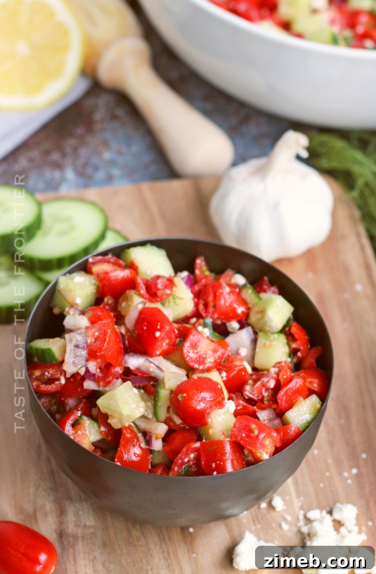 Crisp Cucumber Tomato Feta Salad 18 cold side salads for potlucks