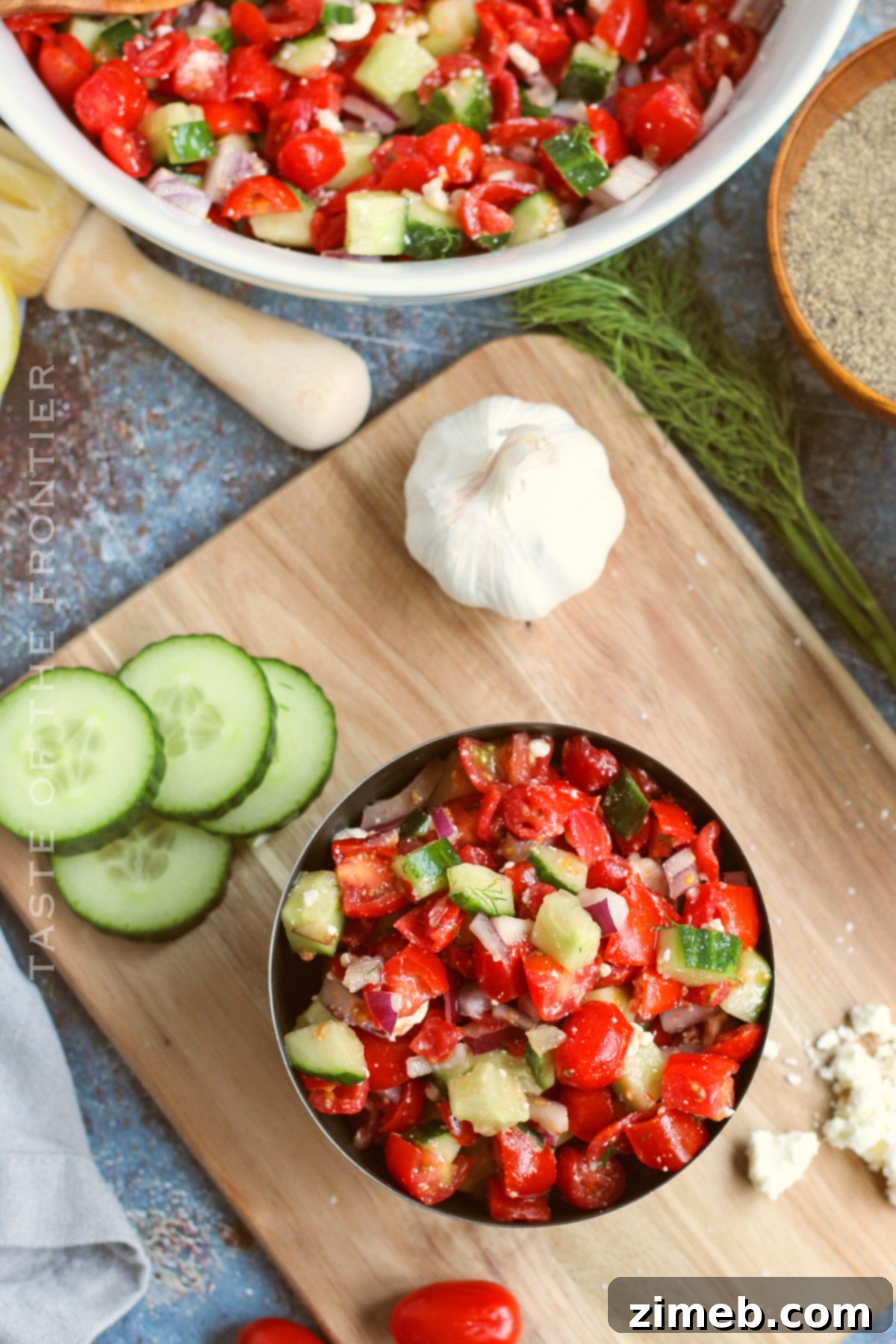 Crisp Cucumber Tomato Feta Salad 20 recipe for Cucumber Tomato Feta Salad