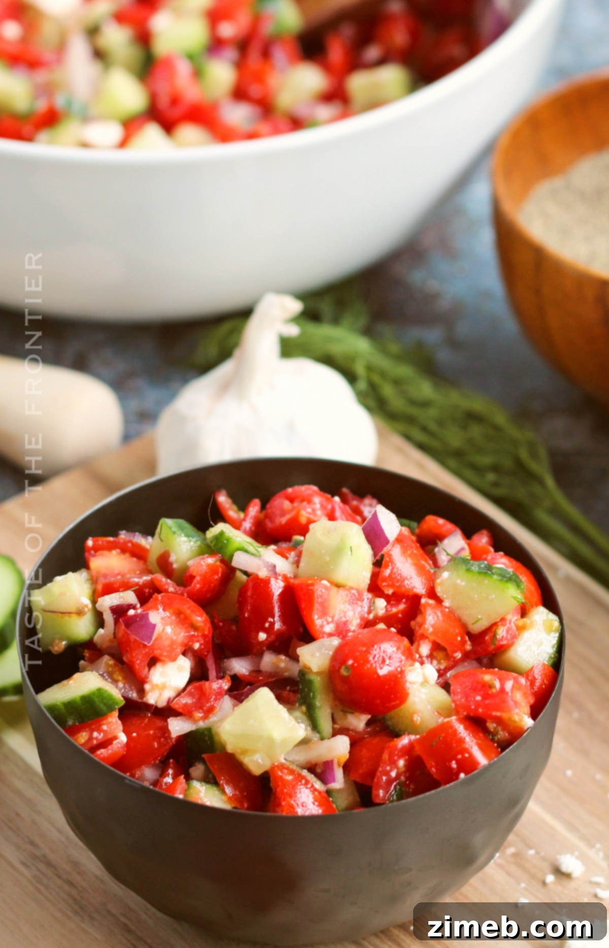 Crisp Cucumber Tomato Feta Salad 5 summer salad side dish