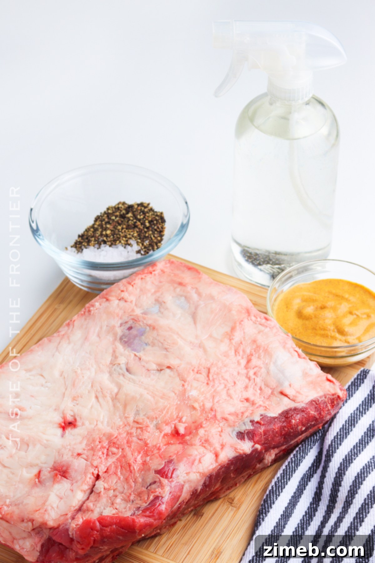 Ingredients for Smoked Beef Ribs laid out