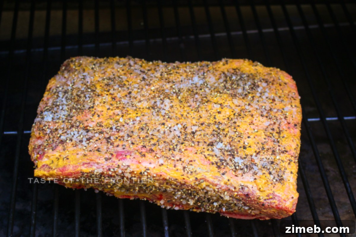 Smoking ribs on the Traeger grill