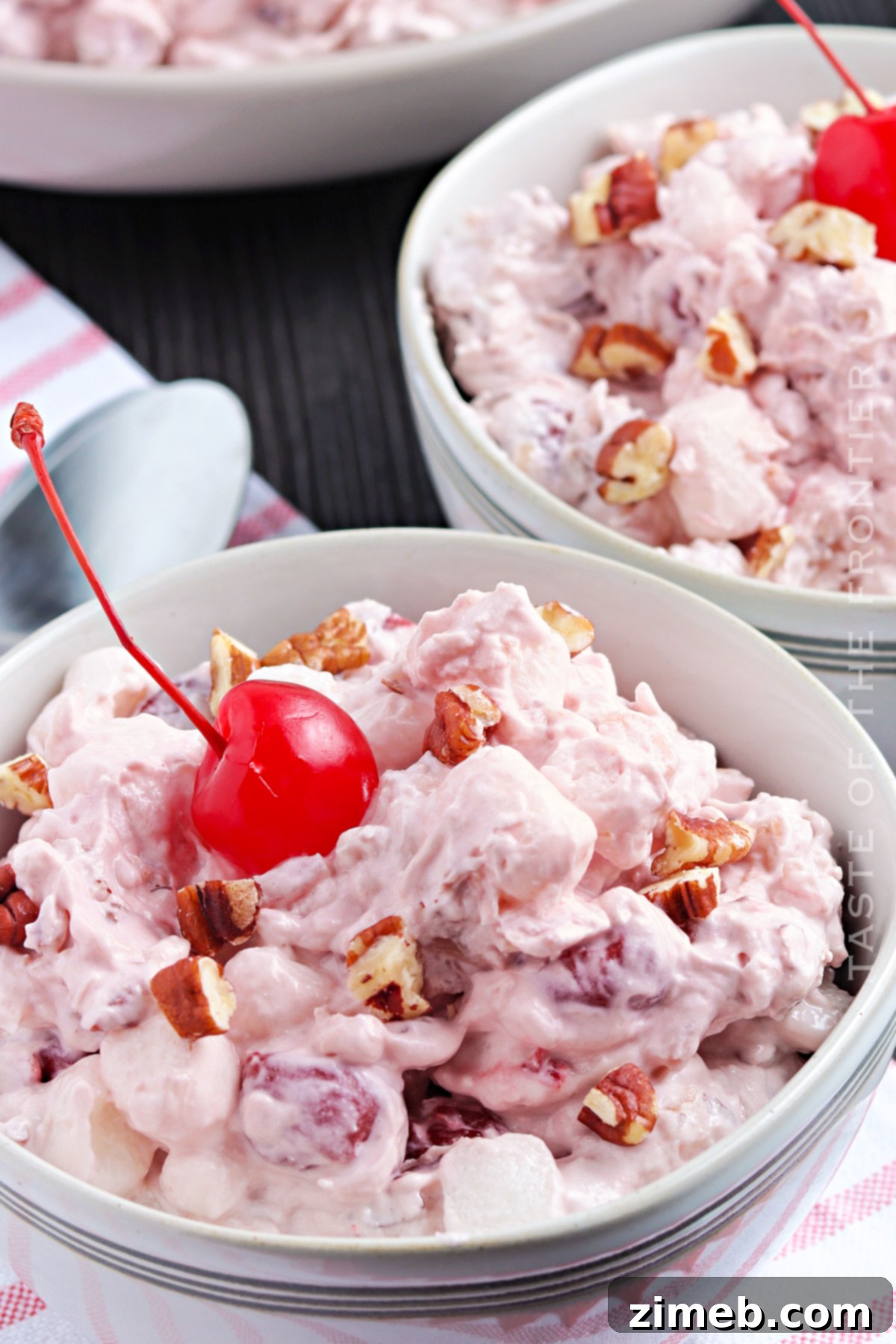 Crimson Cloud 2 Cherry Fluff - A delightful no-bake dessert or side dish
