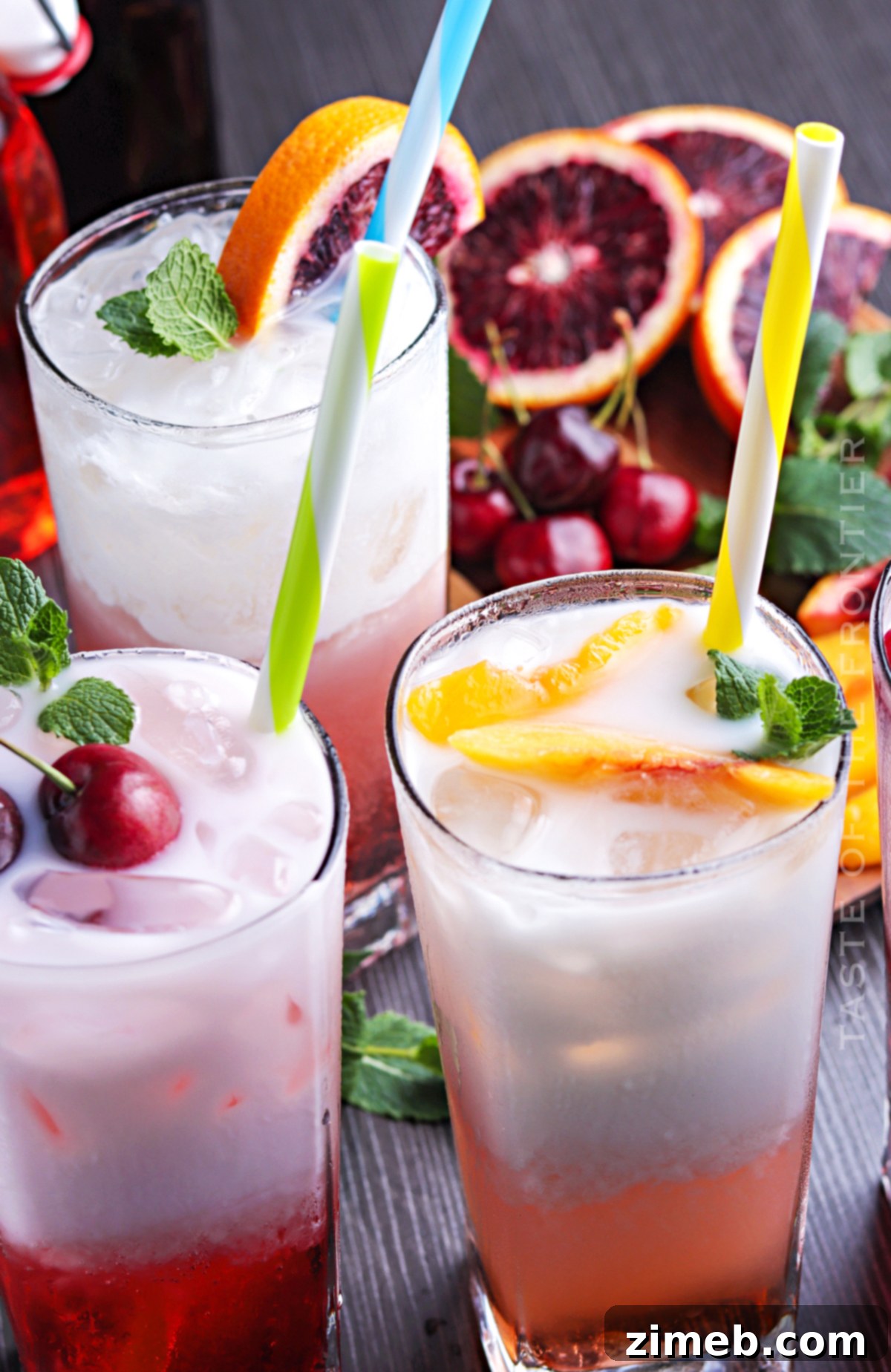 A tempting cherry Italian Cream Soda, garnished beautifully and ready to be enjoyed.
