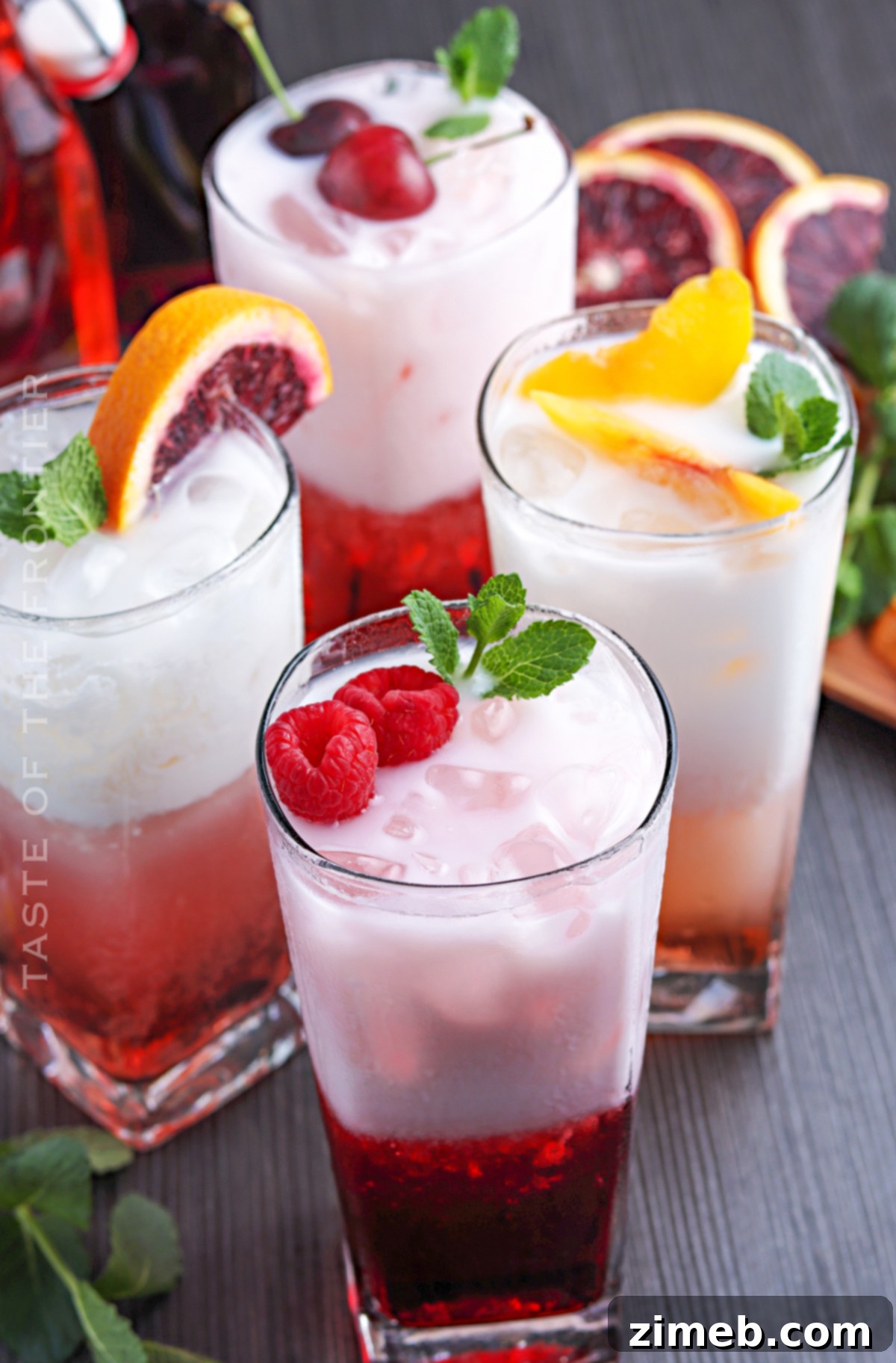 Refreshing Italian Soda with various flavored syrups, perfect for customizing your drink.