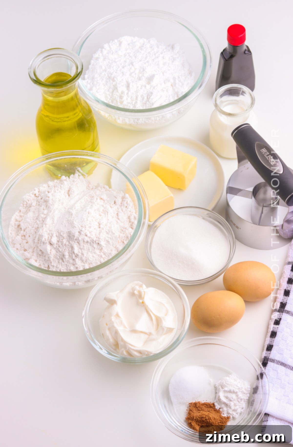 Grandma's Sour Cream Donuts 5 Key ingredients for making Old Fashioned Sour Cream Donuts