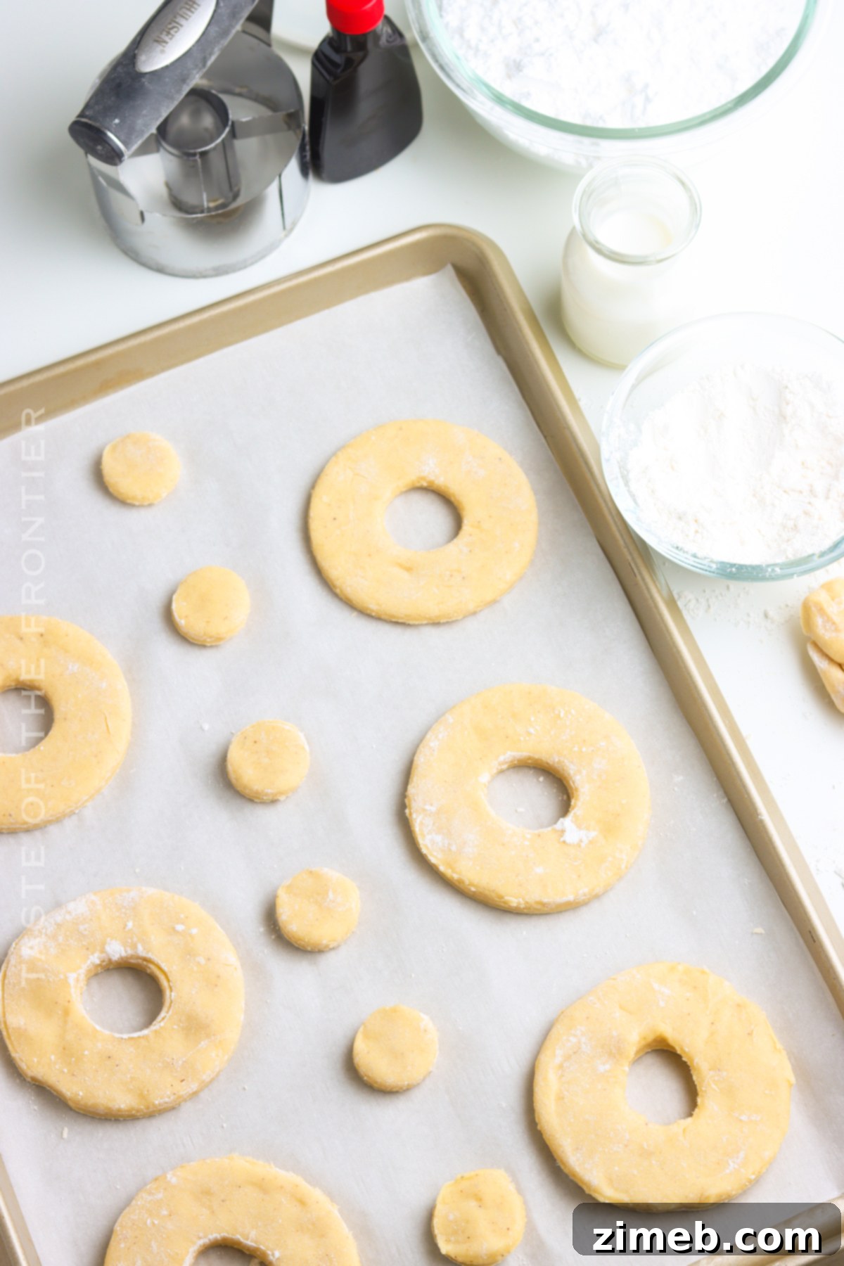 Grandma's Sour Cream Donuts 8 Perfectly prepared donut dough ready to be cut and fried