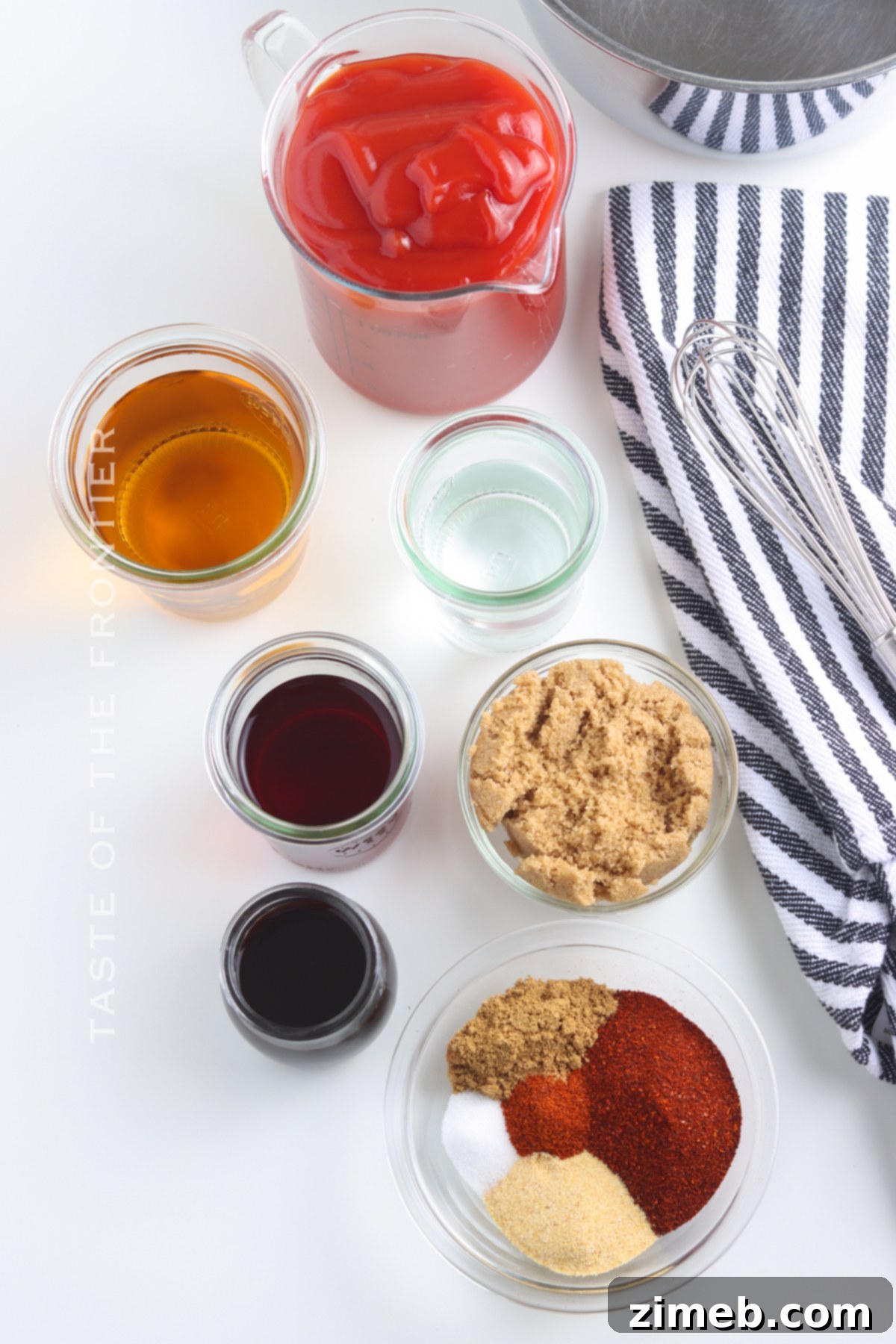 Essential ingredients for crafting the perfect homemade Texas BBQ Sauce.