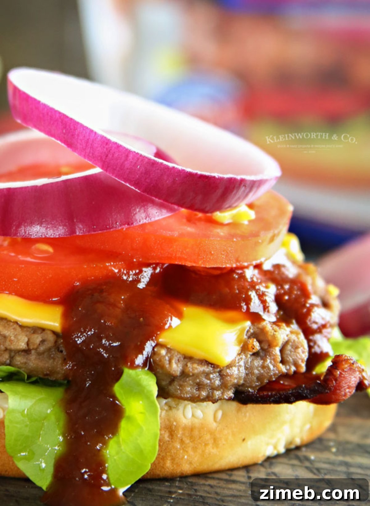 Steakhouse BBQ Bacon Burger - a quick and easy dinner recipe.